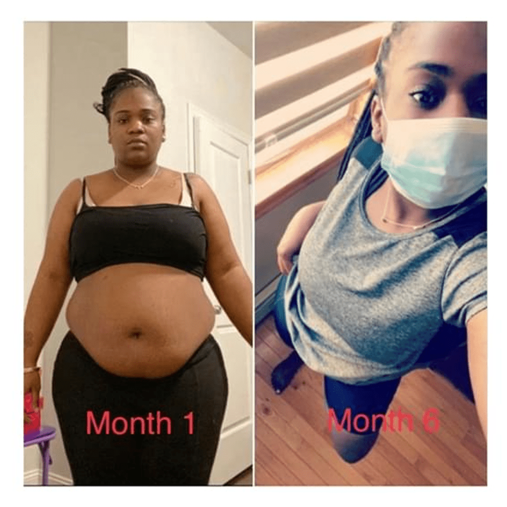 Month 1 to Month 6 transformation