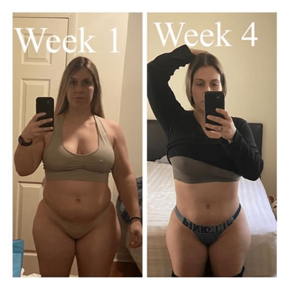 Week 1 to Week 4 transformation